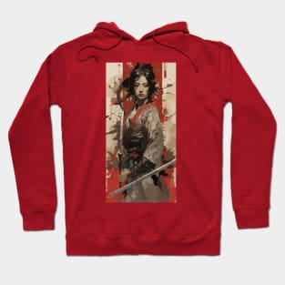 Samurai girl with katana Hoodie